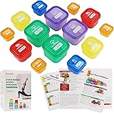 Finorder 21 Day Portion Control Container Kit (14-Piece) with Complete Guide, BPA Free Food Portion Container Set for Meal Pr