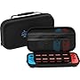 The Nintendo Switch Case [29 Game Holder] Premium Quality Protective Portable Hard Carry Case Pouch for Nintendo Switch Console & Accessories - Best Game Travel Case Black
