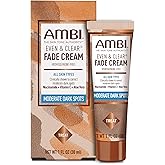 Ambi Even &amp; Clear Fade Cream, Hydroquinone-free, Hyperpigmentation Treatment, Dark Spot Corrector, Results In As Little As 4 Weeks, Niacinamide, Aloe Vera, Vitamin C, 1 Fl Oz