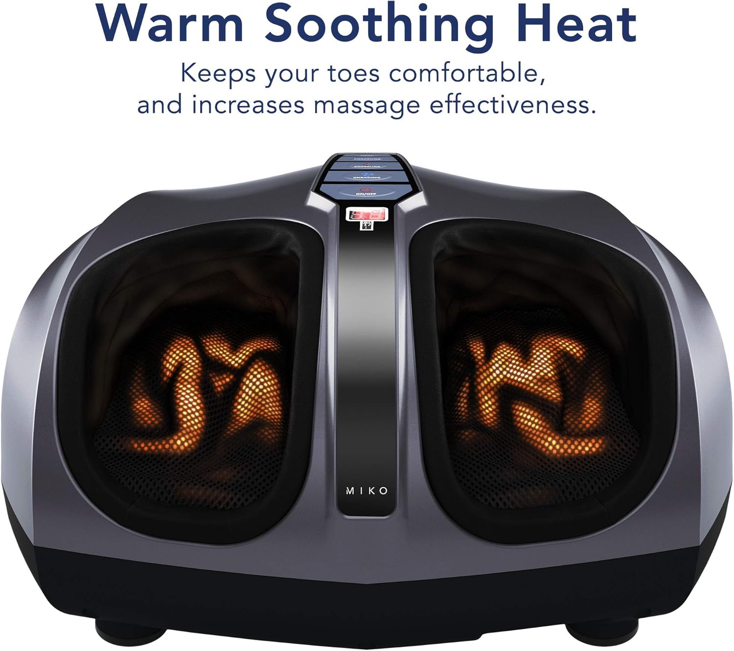 Miko Shiatsu Foot Massager With Deep-Kneading, Multi-Level Settings, And Switchable Heat Charcoal Grey: Home & Kitchen