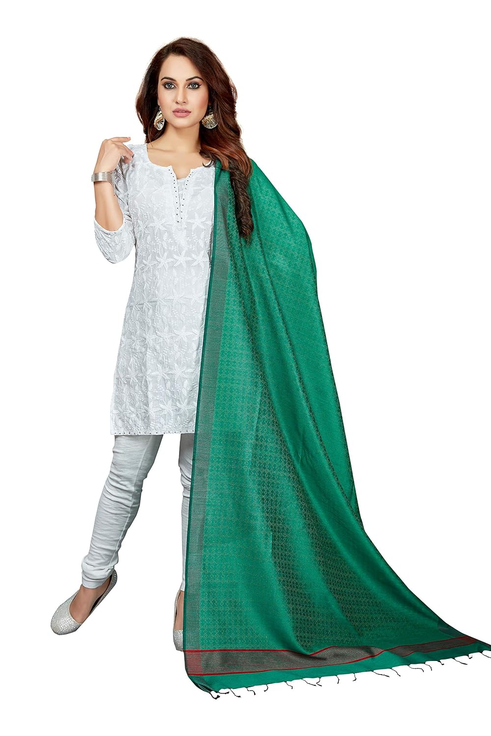 rani saahiba women's dupion art silk dupatta