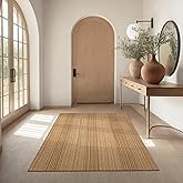 MatEssenz 3x5 ft Area Rug - Machine Washable Non-Slip Boho Rug for Living Room, Woven Rug for Bedroom, Dining Room, Home Office - Soft, Lightweight, Stain-Resistant, Soundproof - Light Taupe Brown
