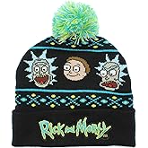 Bioworld Adult Swim Rick and Morty Magic Jacquard Pom Beanie Hat Black