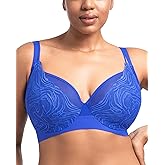 HSIA Minimizer Bras for Women Full Coverage Lace Plus Size Underwire Unlined Mesh Bra for Big Busted