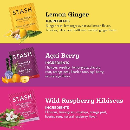 thumbnail image 2 of Stash Premium Wild Raspberry Hibiscus Caffeine Free Tea Bags, 20-Count Box 2 of 14