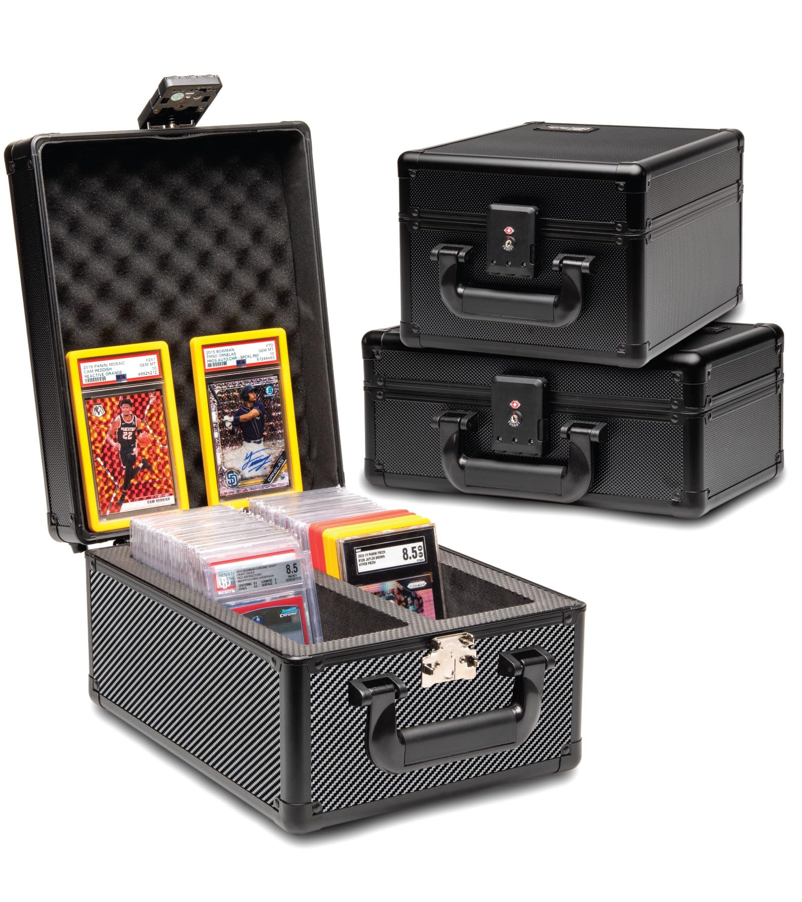 Photo 1 of SLAB ARMOR 2 Row Graded Card Storage Box PSA Card Slab Case For Graded cards Holds 80+ Slabs 2 Row Graded Card Case for PSA Slab Box Graded 2 Row Card Storage Box Sports Baseball Card Collector Gifts