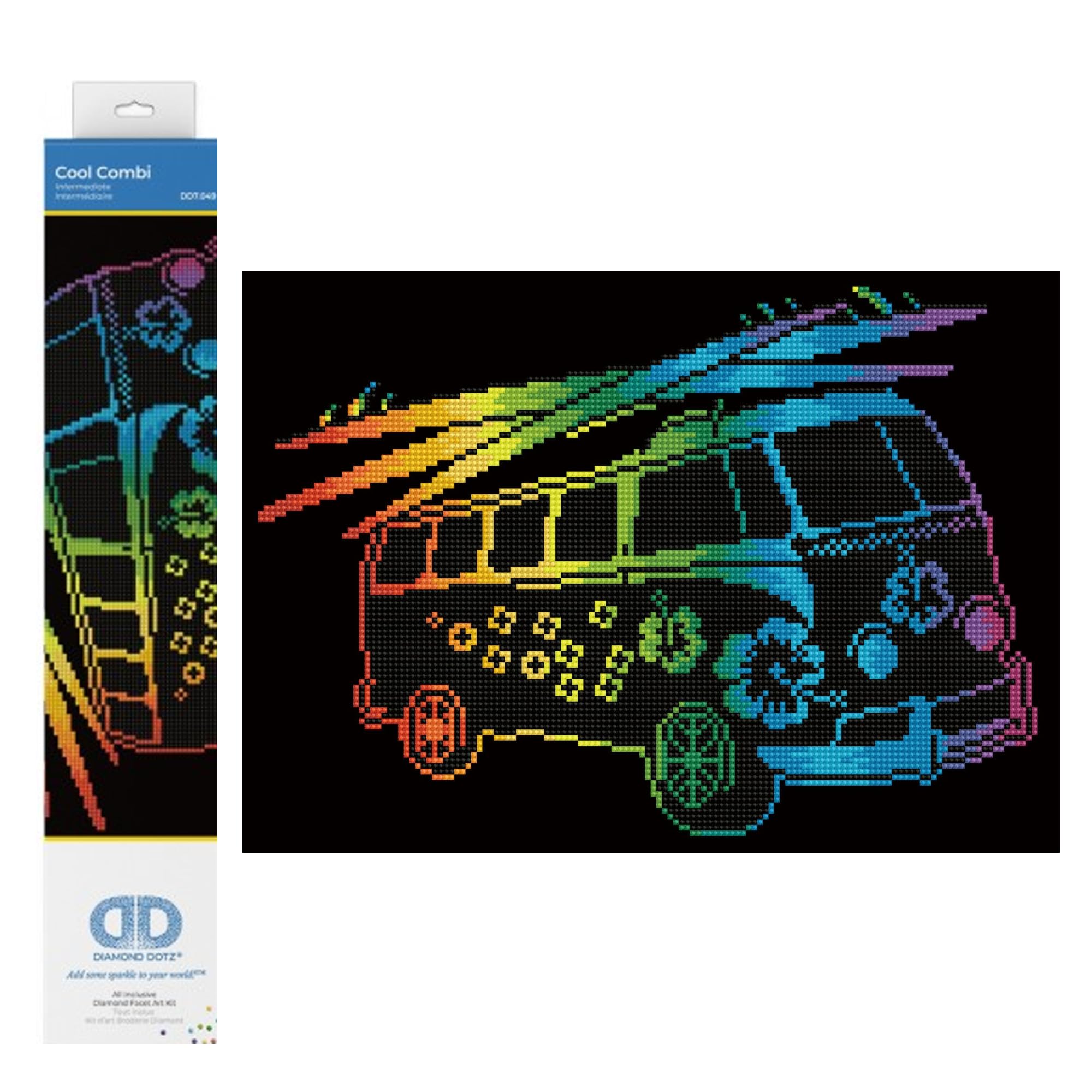 DIAMOND DOTZ Painting Kit, Intermediate, DD7, Cool Combi