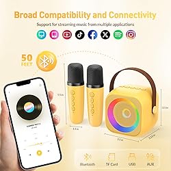 Mini Karaoke Machine for Kids Adults：Portable