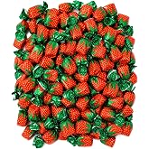 Strawberry Filled Bon Bon Hard Candy 2 lb Bulk Individually Wrapped Fruit