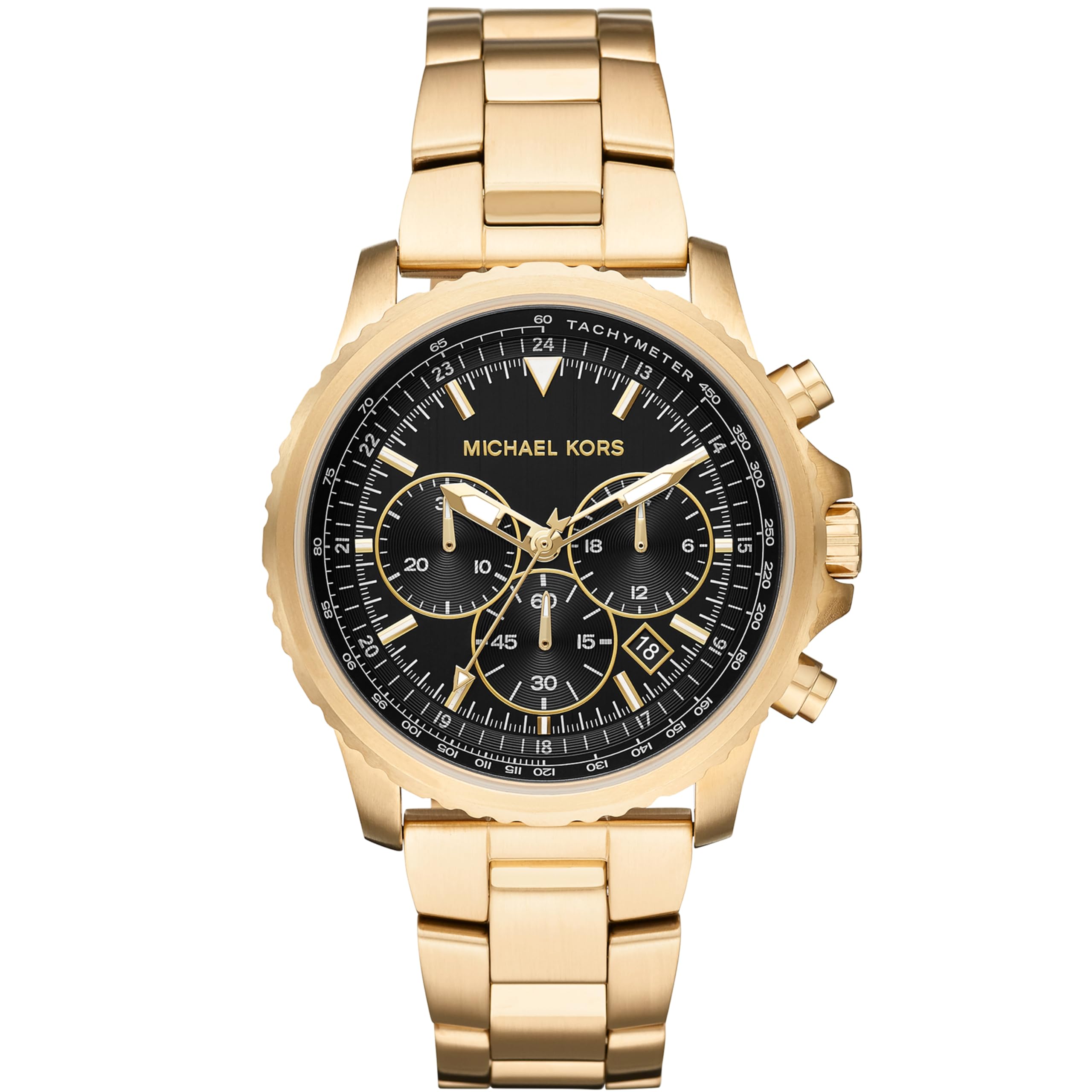 Michael Kors Cortlandt Men's Watch, Stainless Steel Chronograph Watch for Men with Steel or Leather Band
