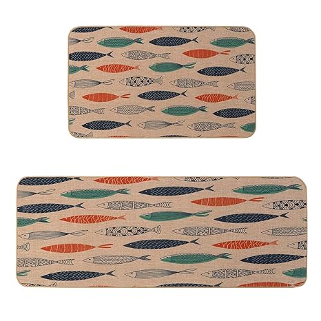 Amazon Com Kitchen Mat Set Kimode 2 Piece Microfiber Kitchen