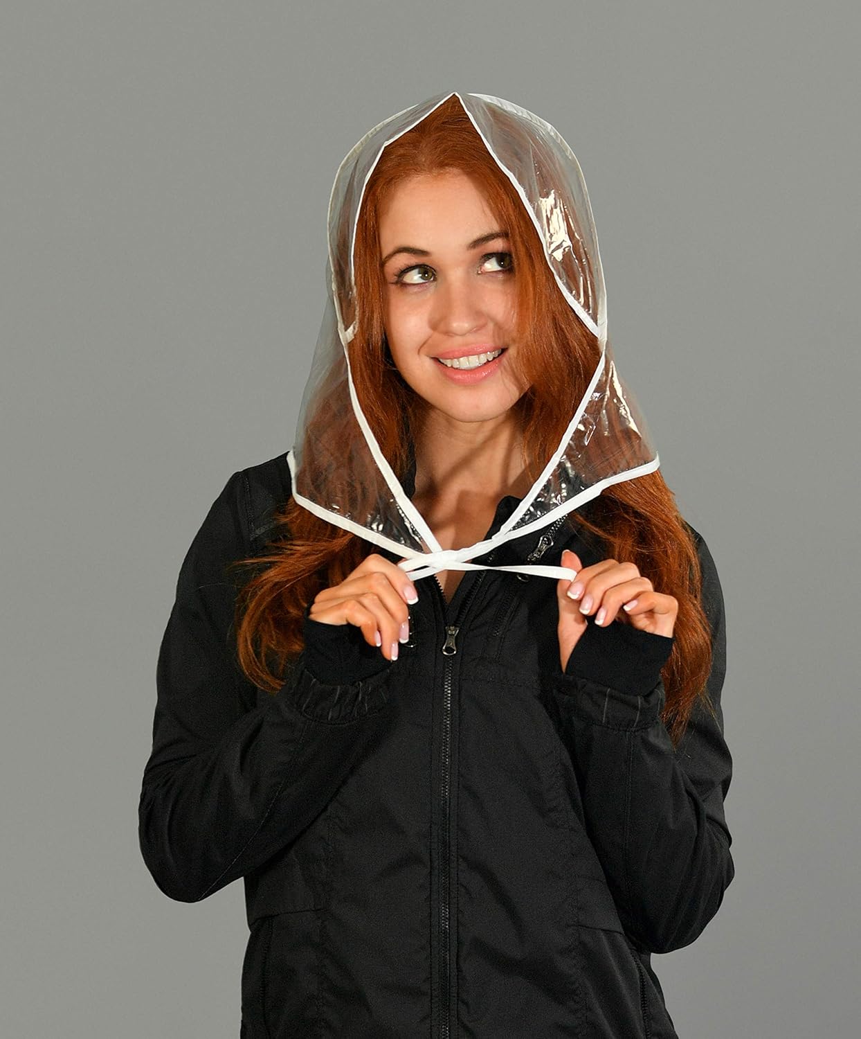 Home-X Set of 6 Pocket Rain Hats | Waterproof Clear Bonnet Head Scarf at  Women’s Clothing store