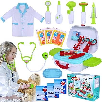 baby playing doctor set