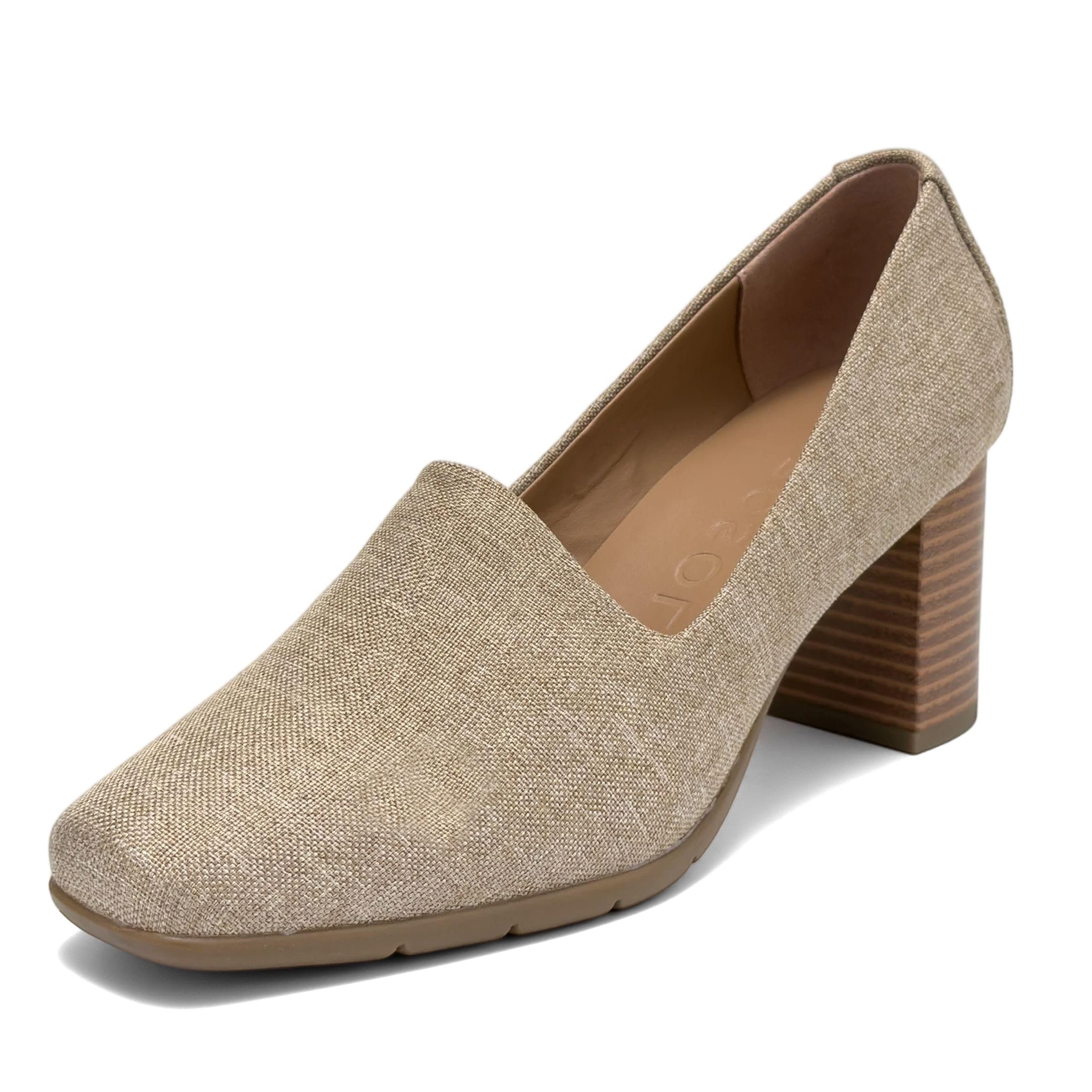 Aerosoles Women’s Midnight Pump, Natural Linen, 8.5M