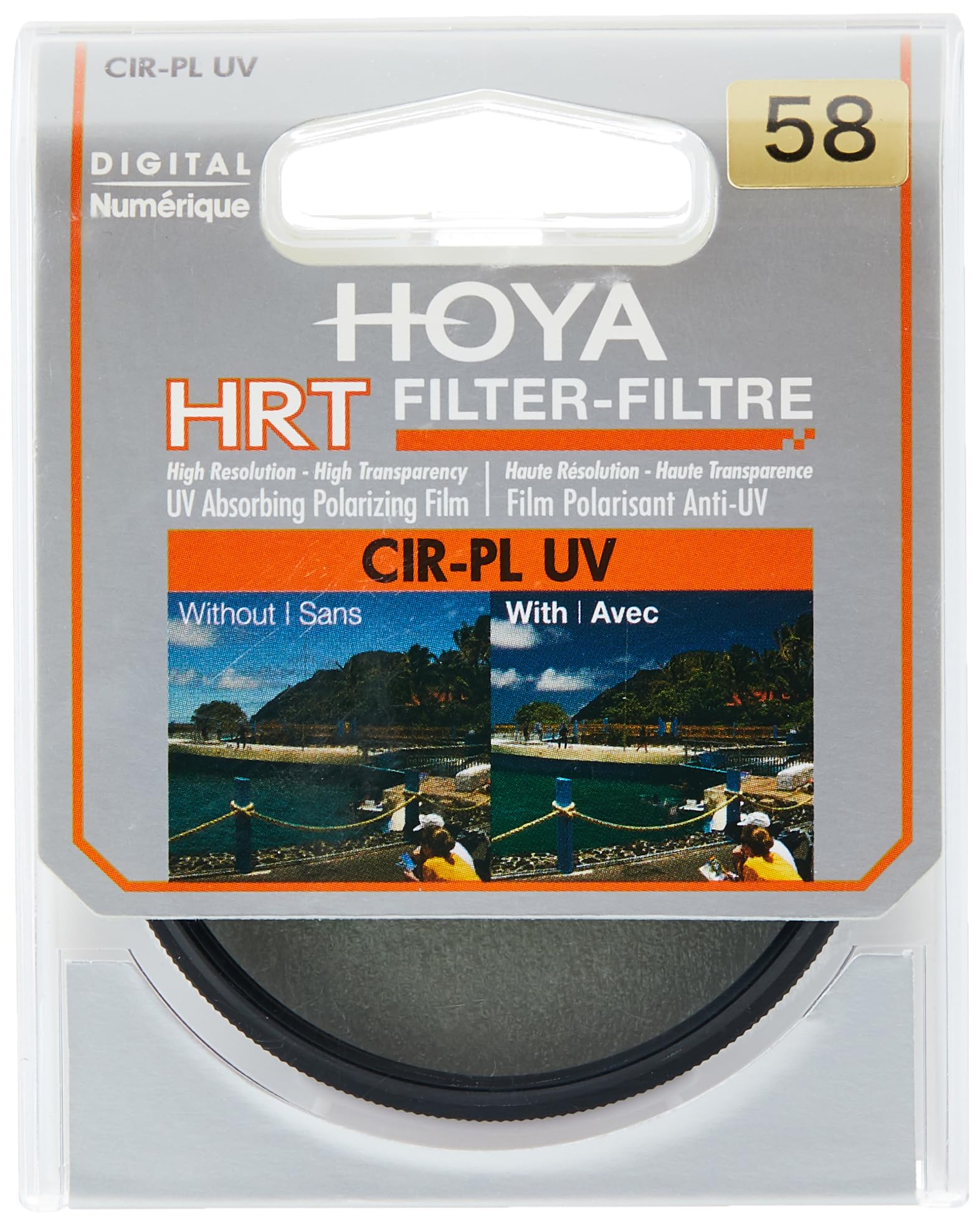Hoya 58mm Circular Polarizing and UV HRT Screw-in Filter