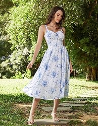 Easter Dresses for Women Floral Corset Dress Summer