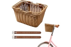 GRANNY SAYS Kids Bike Basket, Front Bicycle Bike Baskets for Kids, Small Wicker Bike Basket for Boys and Girls, Small Wicker Basket for Bike, 9¾" x 7" x 6", 1-Pack
