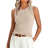 ANRABESS Womens Wool Blend Tank Tops Sweaters Sleeveless Soft Fitted Business Casual Sweater Shirts 2026 Summer Clothes