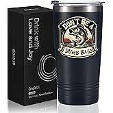 Onebttl Bass Fishing Gifts for Men, Dad, Husband, 20oz Stainless Steel Tumbler for Fishing Lover for Christmas Birthday Father's Day - Don't Be A Dumb Bass