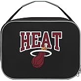 FOCO NBA Unisex-Adult Officially Licensed Wordmark Team Color Big Logo Basketball Zip Closure 7L Lunch Bag - Miami Heat