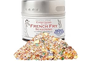 Everything But The French Fry Seasoning | Gourmet Spice Mix | All Natural, Non GMO | Hand Made, Small Batch Spice Blend | Made in USA | Artisanal Seasoning | GLP-1 Friendly | No MSG, Artificial Ingredients, Additives, Colors, or Flavors | Magnetic Tin | Ultra Premium | Gustus Vitae | #82