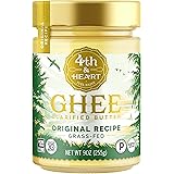 4th & Heart Original Grass-Fed Ghee Butter, 9 Ounce, Keto, Pasture Raised, Non-GMO, Lactose Free, Certified Paleo