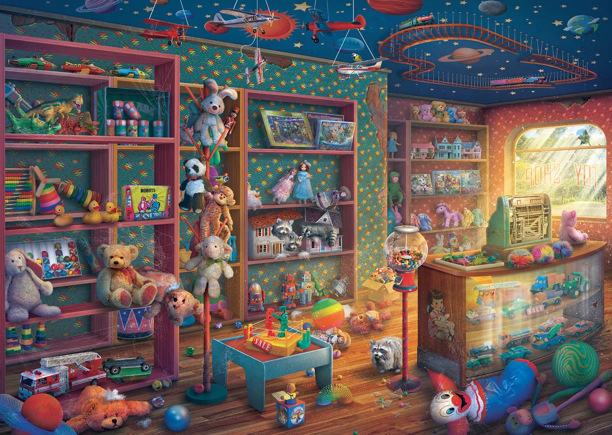 Ravensburger Abandoned Places: Tattered Toy Store 1000 Piece Jigsaw Puzzle for Adults - Every Piece Unique, Softclick Technology