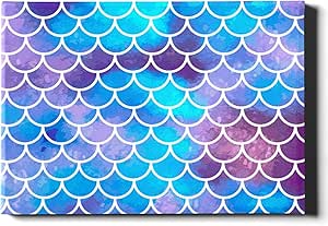 Decoración de pared para hombre, escamas de sirena, escamas de pez