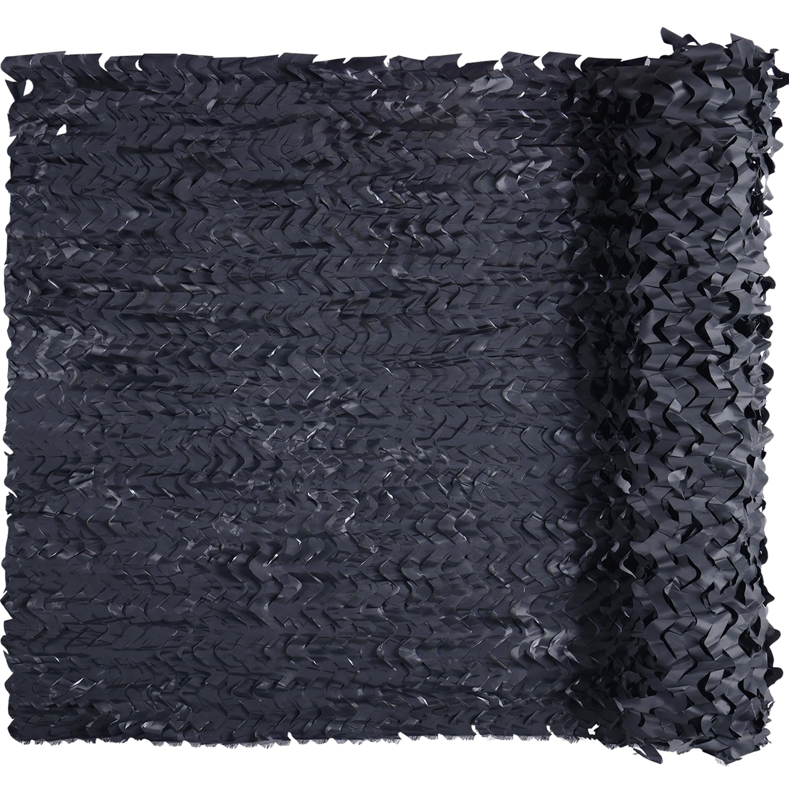 iunio Camouflage Netting, Camo Netting Camouflage Net Bulk Roll Army Camouflage Netting Lightweight Camo Net for Halloween Decorations, Hunting, Camping, Shooting, Car Cover, Sunshade(Black 1.5Mx2M)