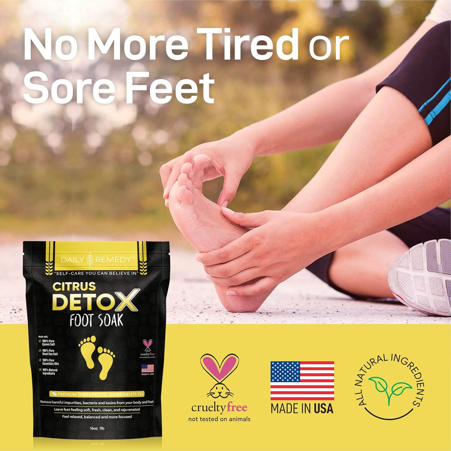 Citrus Detox Foot Soak with Epsom Salt - Removes Toxins, Foot Callus, Boost Immune, Helps Treat Athletes Foot, Inflammation, Tired, Aching Feet and Toenail Fungus lbs1: Beauty