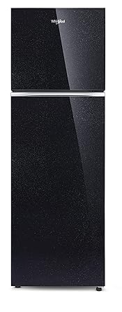 Whirlpool 292 L 2 Star Frost-Free Double Door Refrigerator with Glass Door (NEOFRESH GD PRM 305 2S, Crystal Black)