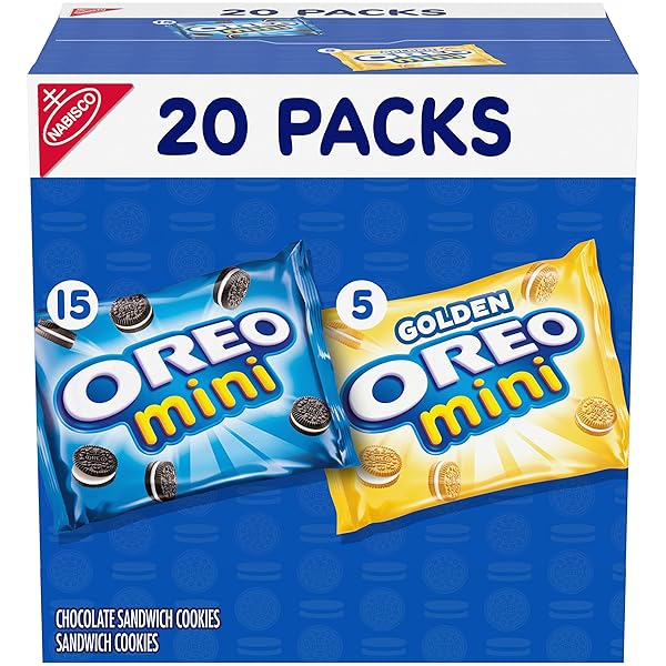 OREO MINI MIX SANDWICH COOKIES VARIETY PACK, 20 SNACK PACKS