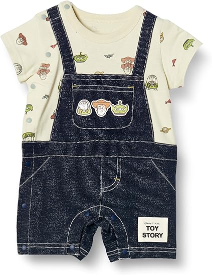 Amazon Co Jp ディズニー ディズニー トイストーリー サロペット風 ロンパース ベビー 服 ファッション小物