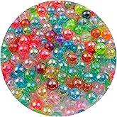 Mulutoo 1000Pcs 6mm Acrylic Round AB Colors Beads for Jewelry Making