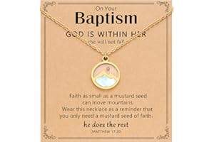 Eryuor Silver/Gold Move Mountains-Mustard Seed Necklace Baptism Confirmation Catholic Christian Gifts for Teens Girls Women