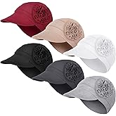 JenPen 6 Pcs Soft Chemo Cancer Hats for Women Breathable Bamboo Baseball Cap Slouch Viscose Hat for Hair Loss Cancer Headwear