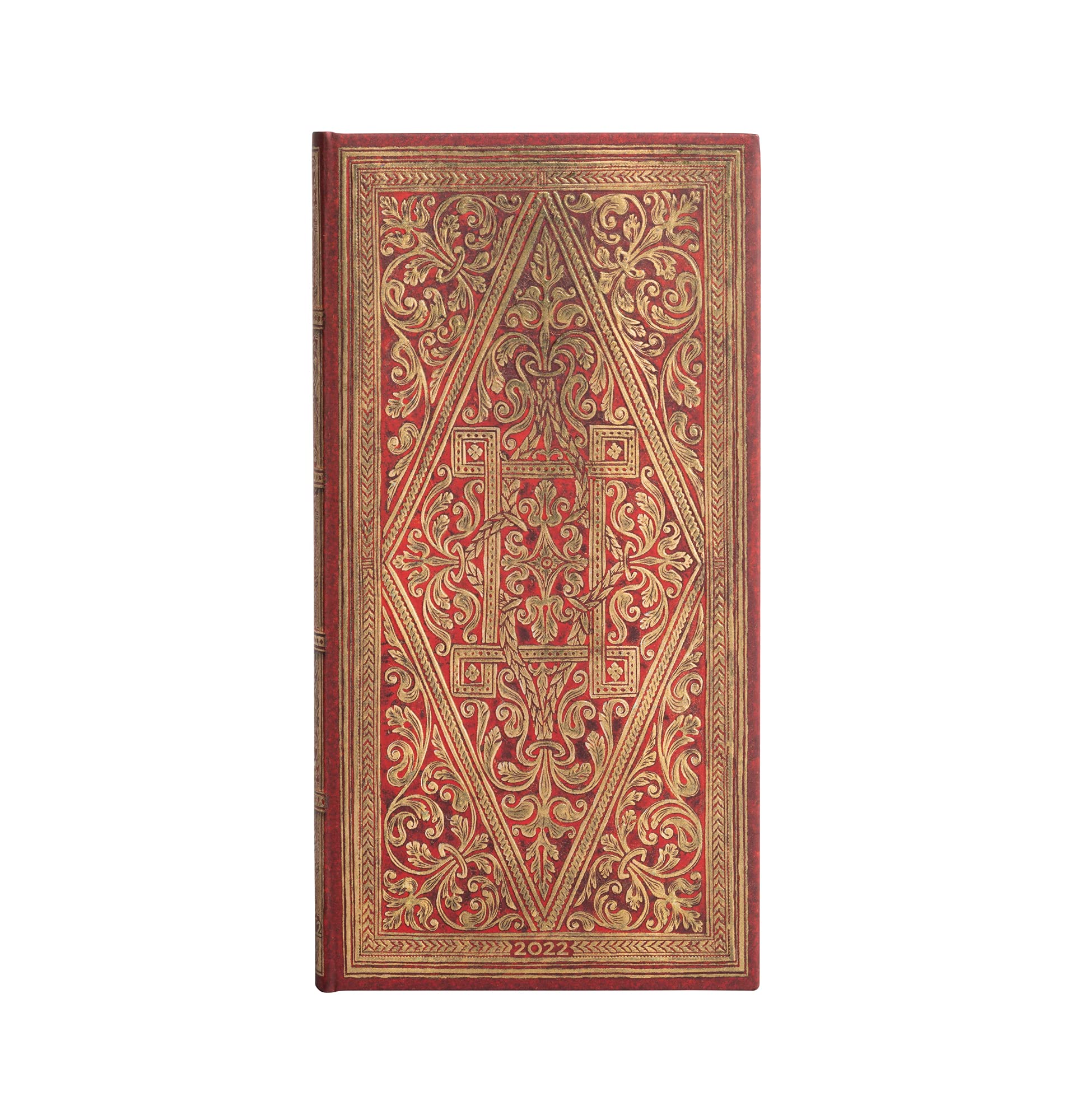 Paperblanks 12 Month Planners 2022 Golden Pathway | Horizontal | Slim (95 × 180 mm)