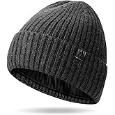 YANIKY Winter Beanie Hat for Men & Women, Fleece Lined Thermal Knit Hat Ski Beanie Skull Cap Cuffed Cap for Cold Weather