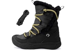 HAPPY NOCNOC Boys Girls Snow Boots Waterproof Outdoor Sport Warm Cozy Anti-Slip Lightweight Winter Shoes for Toddler/Little/Big Kid