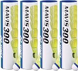 Yonex Mavis 300 Nylon Shuttlecocks 1/2 Dozen Yellow Blue Cap 4 Tubes