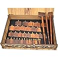 Pratikpen Arabic Calligraphy Pens Thuluth Set | Snake Wood (2-40 mm) | 39 nibs, 3 Holders
