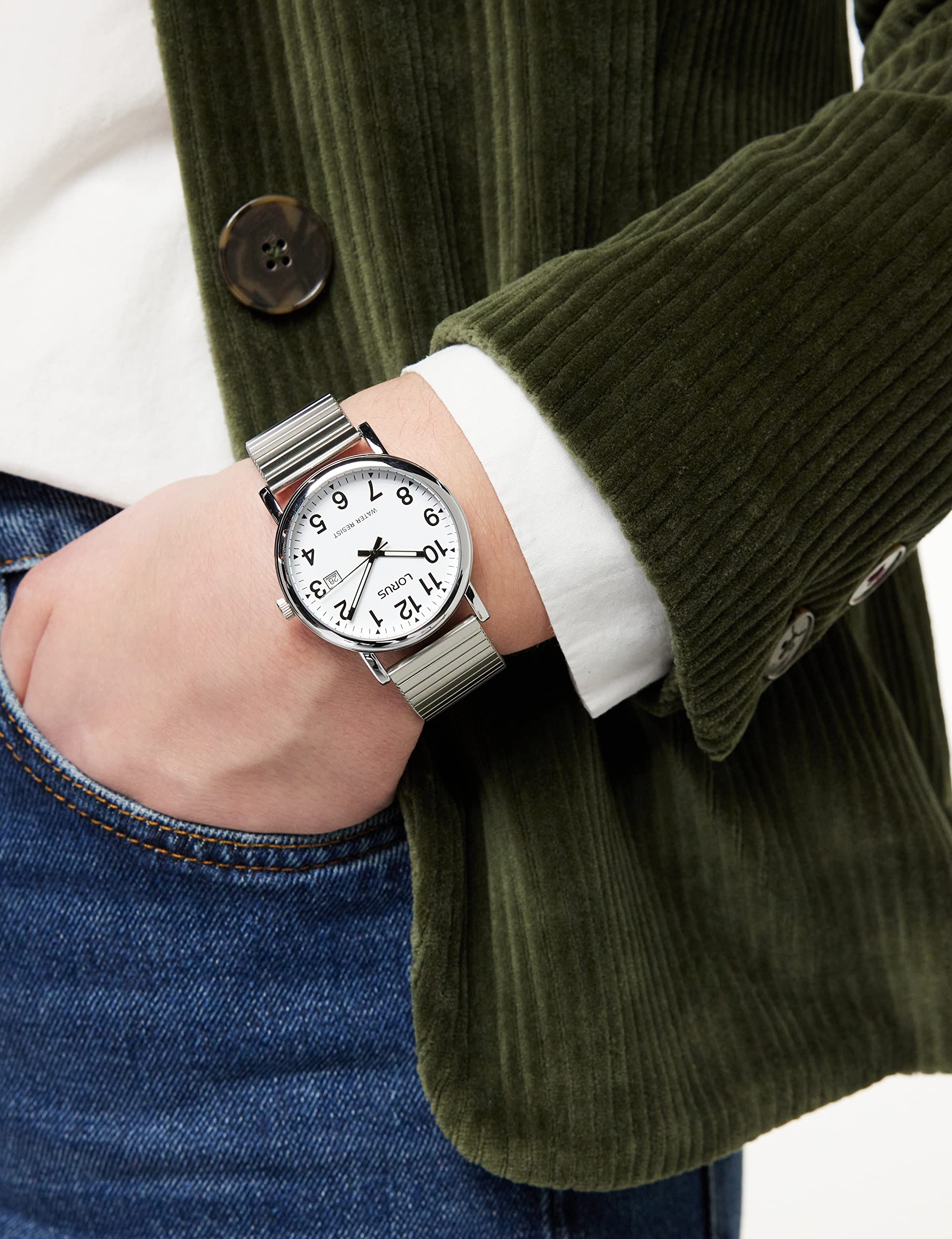 Lorus Damen. Analog Quarz Uhr mit Metall Armband RG859CX5