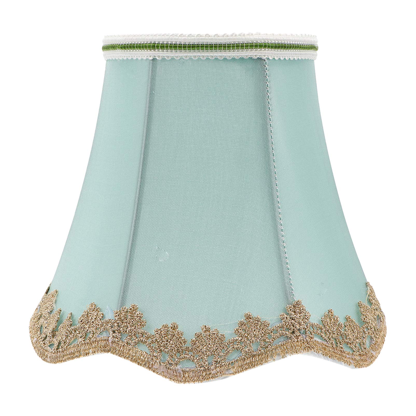 Uonlytech Green Lampshade Clip On Lampshades Cloth Protector Vintage for Table, Chandelier, Wall, Candle Bulbs, Floor
