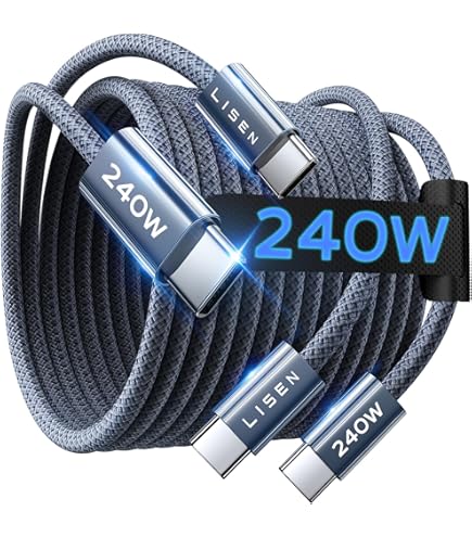 Amazon.com: Aioum 240W USB C to USB C Cable 2M Nylon Braided
