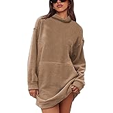 Tomosc Turtleneck Pullover Sweater for Women 2024 Casual Long Sleeve Chenille Jumper Knit Top with Pockets