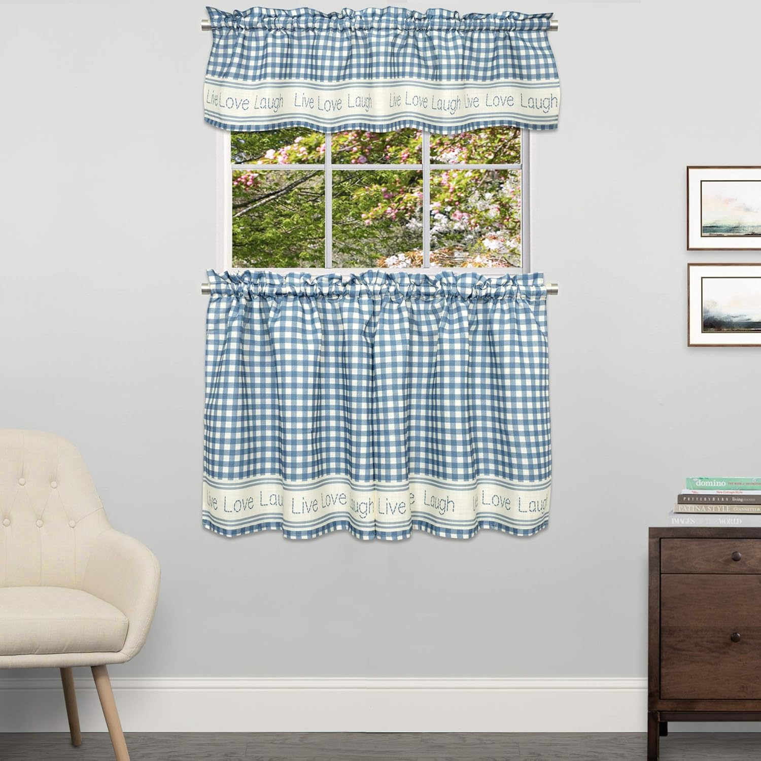 Window Treatments Sweet Home Collection 3 Pc Kitchen Curtain Set