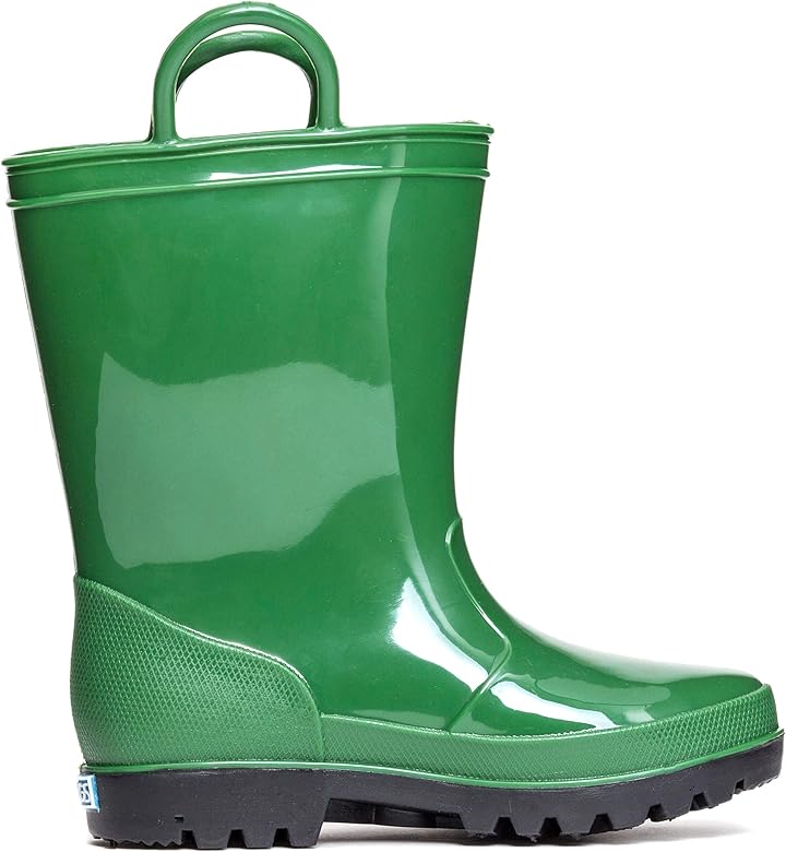 boys green rain boots
