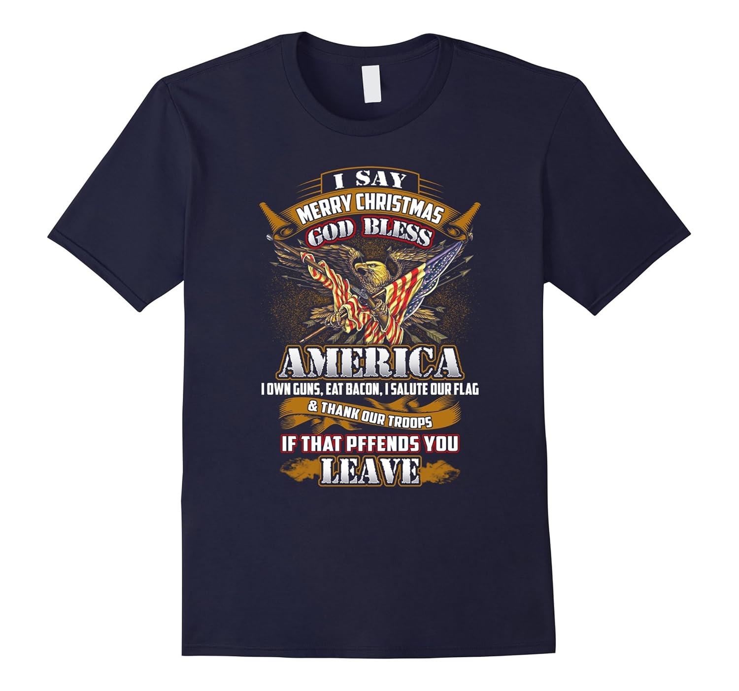 Veteran Shirts - I Say Merry Christmas God Bless America-ANZ