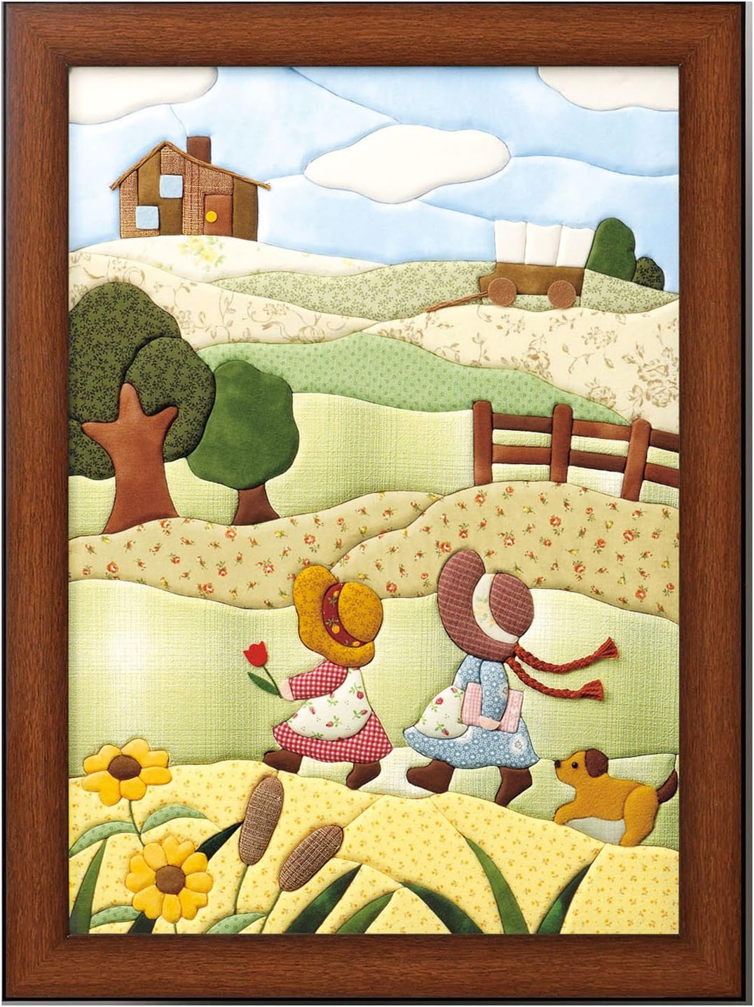 Amazon さくらほりきり 手作りキット きめこみ スーと大草原の家 額付 内寸a3サイズ パッチワークキット 通販