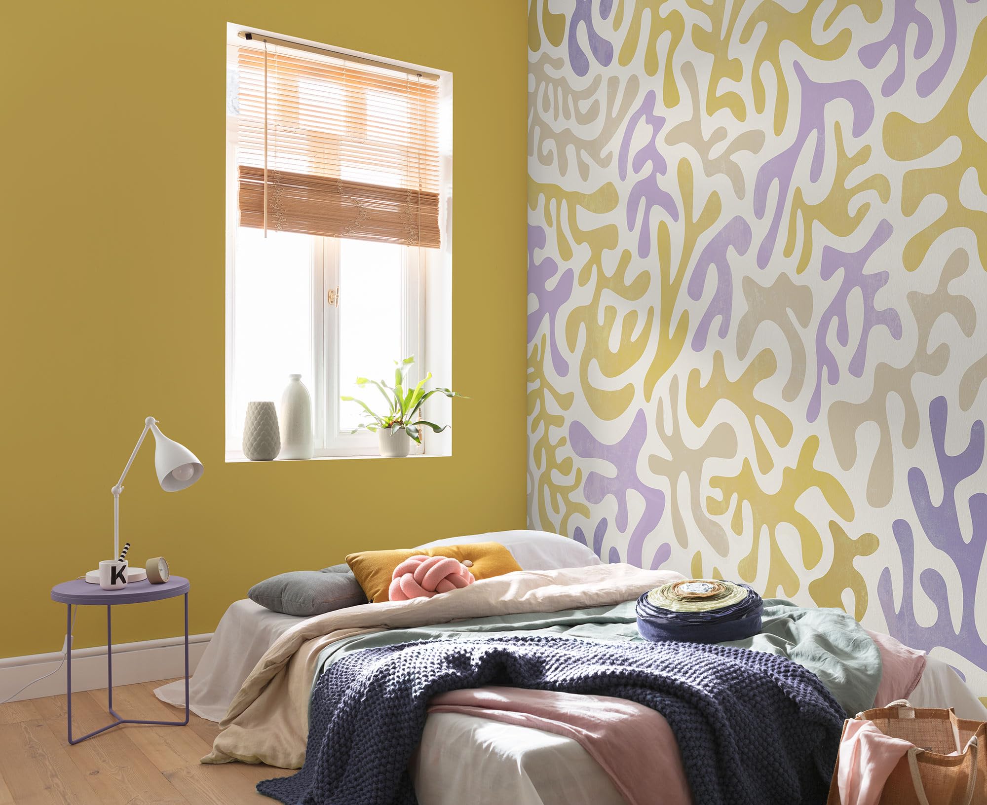 Komar Non-Woven Photo Wallpaper - Sage Flip - Size 350 x 250 cm - Wallpaper, Wall Decoration, Living Room, Bedroom, Office